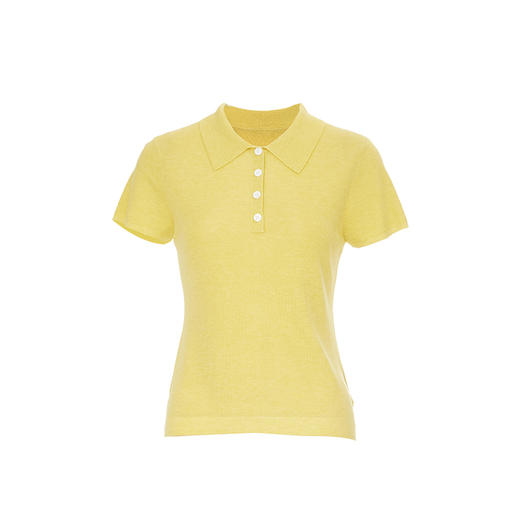 VIMAGE纬漫纪翻领短袖百搭复古正肩polo领女T恤上衣2025夏季新款V2301935 商品图11