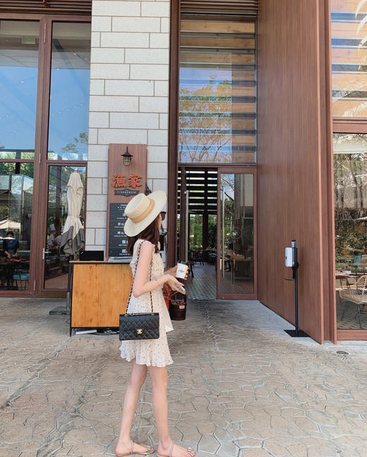 金蘑菇菇【只此青绿 山水印花系列】2版本长短款/清丽碎花连衣裙 商品图8