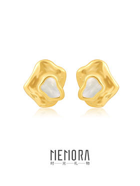 【任选3件599元】贝壳耳饰 S925银耳环时尚ins风耳圈MEMORA诗普琳YEE00301（线上专供）