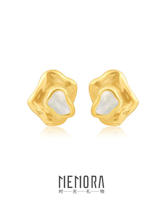 【任选3件599元】贝壳耳饰 S925银耳环时尚ins风耳圈MEMORA诗普琳YEE00301（线上专供） 商品图0