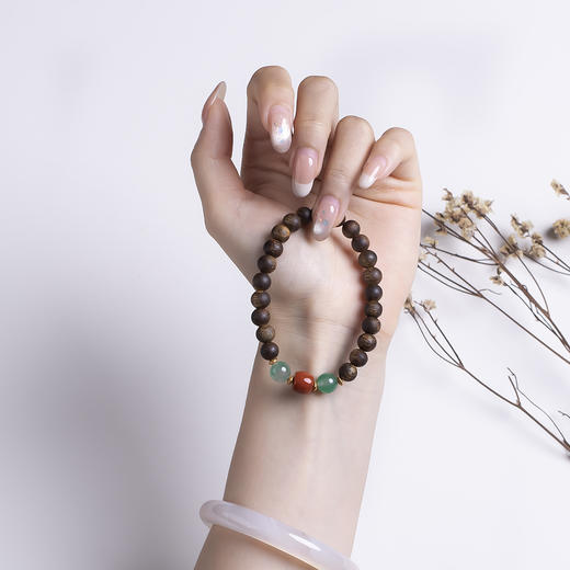 xy0511沉香+南红非洲翠手串 商品图7