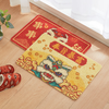  中国红狮头图案喜庆家用入户地垫浴室客厅门口垫门垫 商品缩略图0
