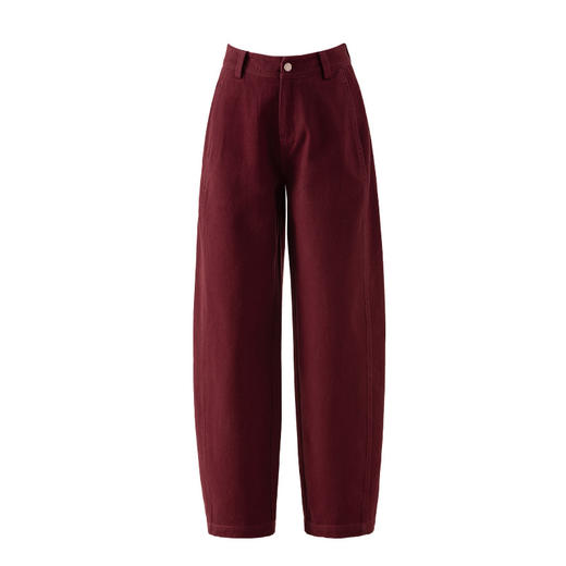 百媚生 松弛感港风天丝棉宽松纯色牛仔弯刀裤天丝棉 5302 商品图7