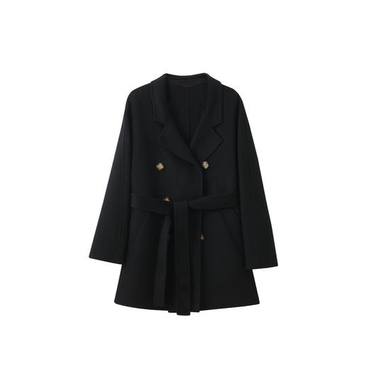 “万物与歌”超细100羊毛一手长简约毛呢外套YM05 商品图1