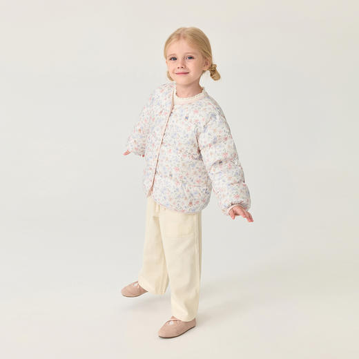 [校服神器]马克珍妮女童田园小兔超两面穿轻羽绒服秋冬新款551706 商品图2