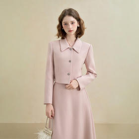 西遇法式烫钻名媛小香风套装女秋季长袖外套搭半身裙两件套V2951177/V2951176