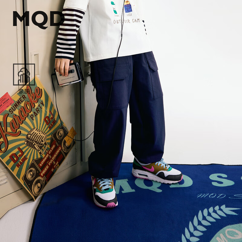 【MQD】【束脚裤】秋季男大童户外露营工装休闲裤
