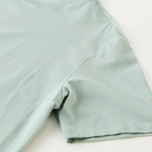  夏季圆领透气纯色上衣男装T恤宽松 男士短袖 莫代尔 商品图2