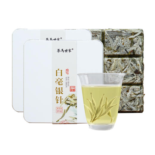 茶马世家福鼎白毫银针 点头镇花香水甜白茶茶叶25g*10盒 商品图6