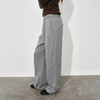 NUTH 可束脚直筒卫裤基础款宽松抽绳休闲裤女 花灰色/勃艮第红 商品缩略图0