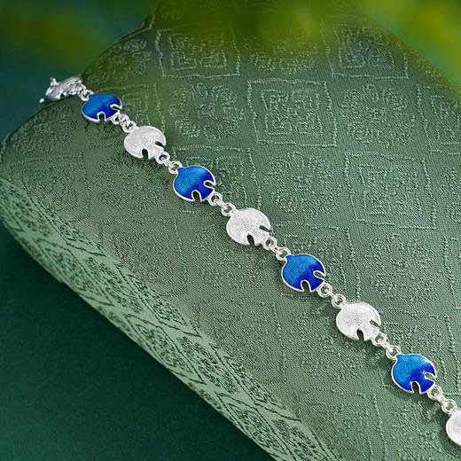 子佩集S990银【和平颂鸽】手链【DSSL003】纯银花丝珐琅彩原创作品2507 商品图7