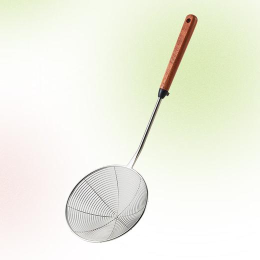  家用厨房烹饪用具木柄不锈钢锅铲汤勺网状漏勺 商品图3