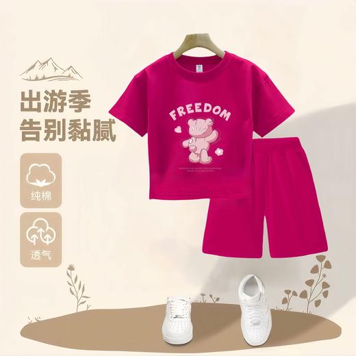 【39元/套】MONI LULU/男女童夏装短袖短裤洋气卡通纯棉套装 商品图3