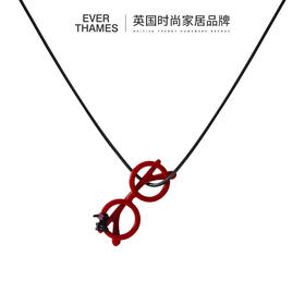 EVER THAMES 猫咪眼镜吊坠 项链小众设计感百搭锁骨链挂脖链