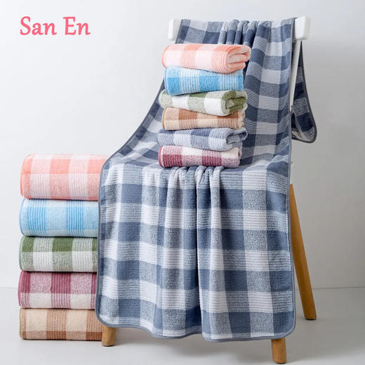 三泰龙 珊瑚绒浴巾套装吸水速干男女家用大毛巾 商品图0