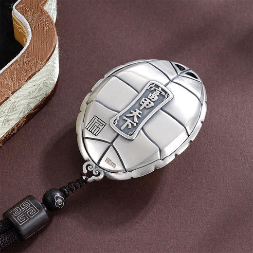 子佩集S999银【富甲寰宇】手把件【JJYS009】纯银大号龟原创作品招财进宝可转动吉言2507 商品图2