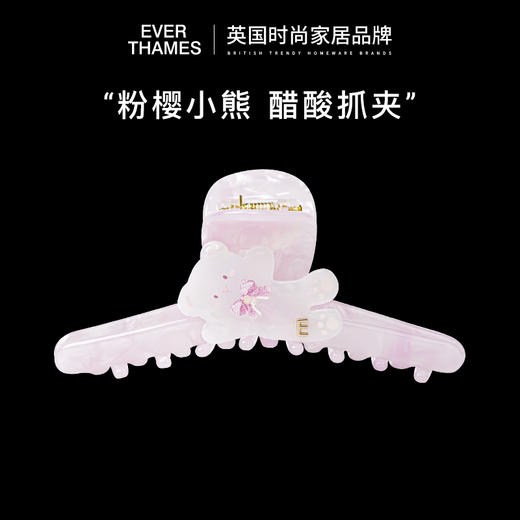 EVER THAMES 醋酸大号抓夹简约时尚气质发饰可爱小熊 鲨鱼夹 商品图5