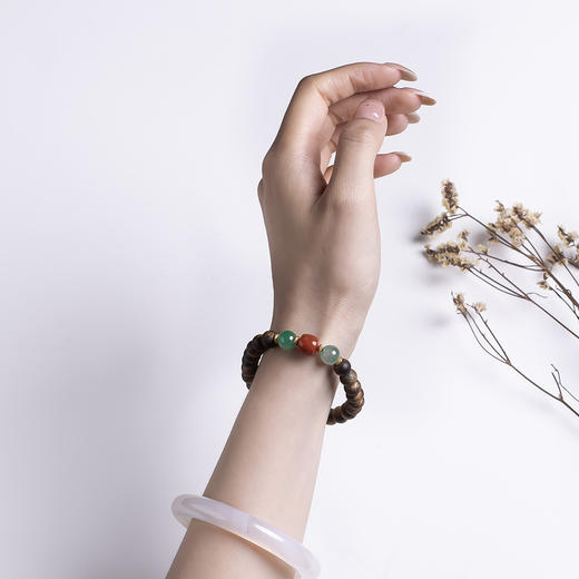 xy0511沉香+南红非洲翠手串 商品图9