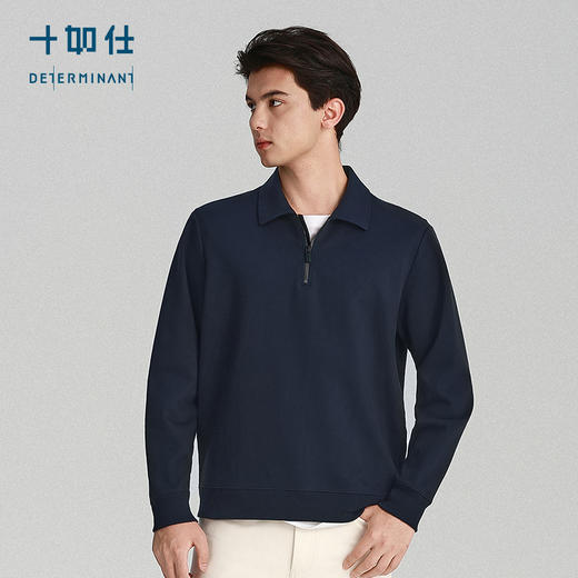 秋冬针织半拉链远红外保暖长袖显瘦POLO-P05-02 商品图1