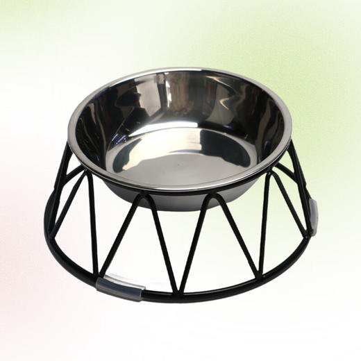 猫咪狗狗饭碗家用宠物吃食喝水盆铁线不锈钢碗 商品图1