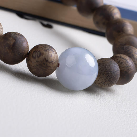 xy0514沉香+翡翠南红手持手串 商品图6