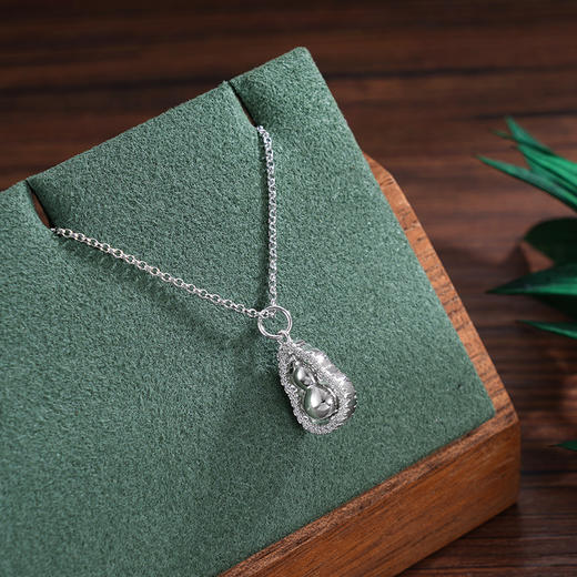 子佩集S925银【岁岁福禄】套链【FYL-1693101】纯银时尚双面锆石葫芦可转动项链2507 商品图5