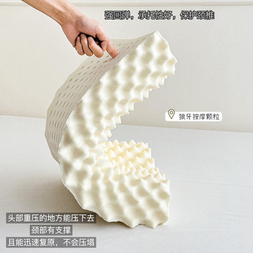 【泰国原产百分百乳胶枕】天然乳胶！防螨抑菌透气排湿乳胶枕 商品图3