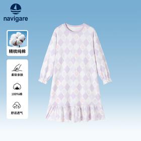 【纳维凯尔】【120-165】意大利小帆船女童纯棉睡裙