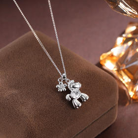 子佩集S925银【马上有钱】套链【YL-8016101】纯银时尚马上有钱花项链2507