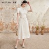 新中式国风古典提花连衣裙女新款气质优雅系带长裙V0050547 商品缩略图6