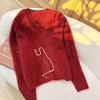 S·Y·C【轨迹】羊绒 羊毛V领气质舒适休闲百搭套头上衣女 商品缩略图3