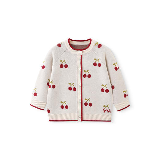 英氏儿童毛衣秋冬保暖女宝针织衫休闲开衫外套女童羊毛衫冬季毛衣 商品图4