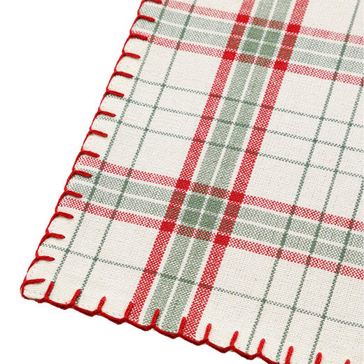 全棉餐垫简约条纹格纹桌垫家用吃饭餐桌纯棉隔热垫子 商品图7