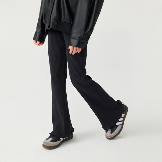 马克珍妮女童云朵软弹针织微喇裤 儿童裤子2025年秋装新款551507 商品图1