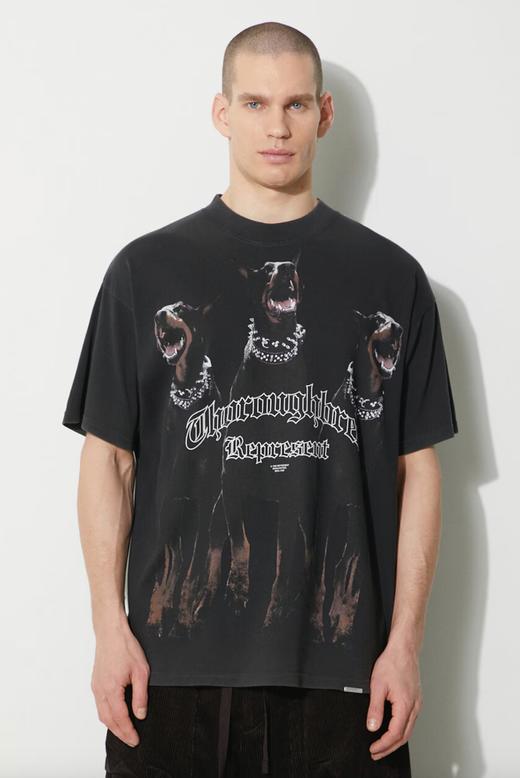 【超惠秒】REPRESENT 男士全棉杜宾犬印花logo短袖T恤 11947 商品图5