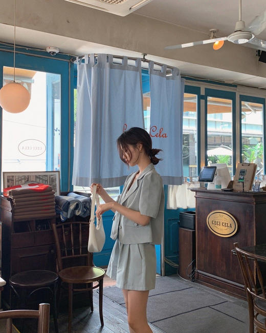 【金蘑菇菇 清谭洞小西装】通勤刚需利落小巧版型夏日薄西装套装 商品图6