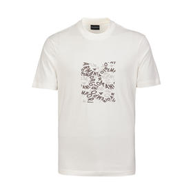 【超惠秒】Emporio Armani 男士刺绣字母logo全新长绒棉薄款舒适短袖T恤 11985