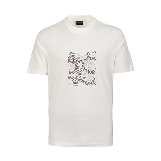 【超惠秒】Emporio Armani 男士刺绣字母logo全新长绒棉薄款舒适短袖T恤 11985 商品图0