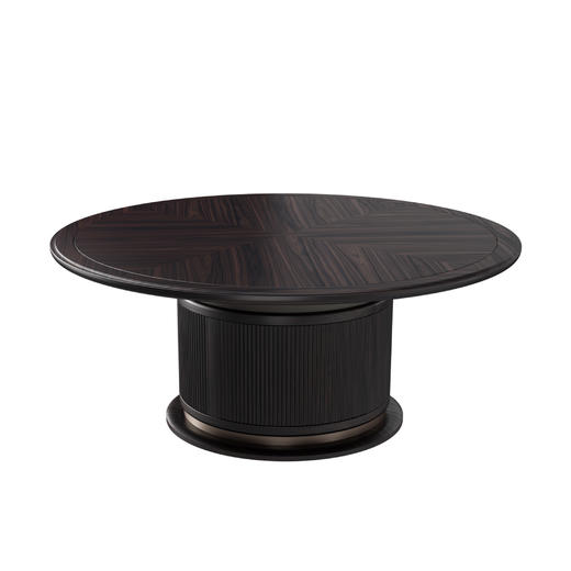 【新中式-圆餐桌KD-Y-T7008】黑檀/餐厅/圆餐桌 商品图0