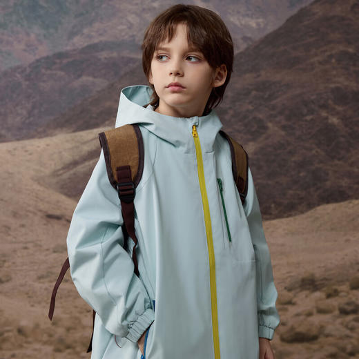 【MQD】男大童秋季工装户外潮酷机能感连帽外套风衣 商品图1