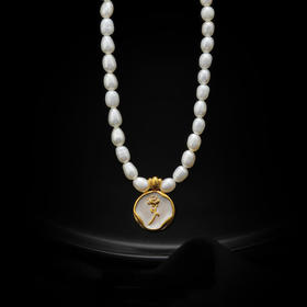 雀说 玫瑰花天然淡水珍珠项链女高级感轻奢复古法式珐琅吊坠