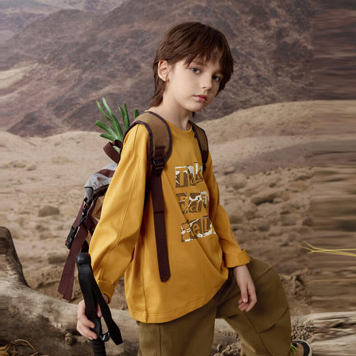 【MQD】男大童秋季潮酷休闲卡通亲肤长袖T恤 商品图1