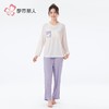都市丽人睡衣牛奶丝麦穗提花女士家居服长袖长裤牛奶丝套装LHH2N3 商品缩略图1