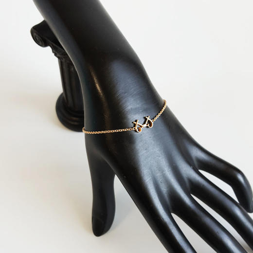 【闲置未使用】Tiffany & Co.蒂芙尼Paloma Picasso系列玫瑰金镶钻Double Loving Heart双爱心手链女士现售价：4500！310725AK03 商品图5