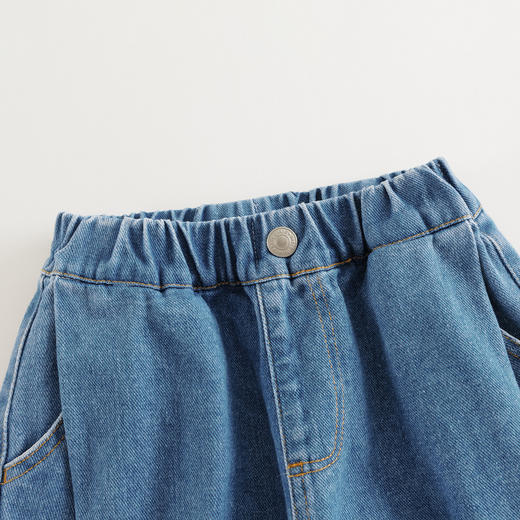 马克珍妮女童纯棉牛仔百搭萝卜裤2025年秋装新款551585 商品图3