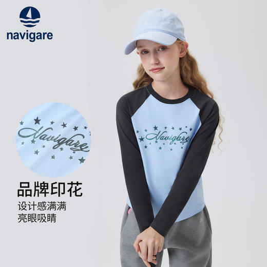 【纳维凯尔】【120-165】意大利小帆船女童长袖T恤 商品图3
