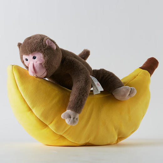 舒柔抱枕靠枕毛绒靠垫可剥皮糯香蕉 商品图3