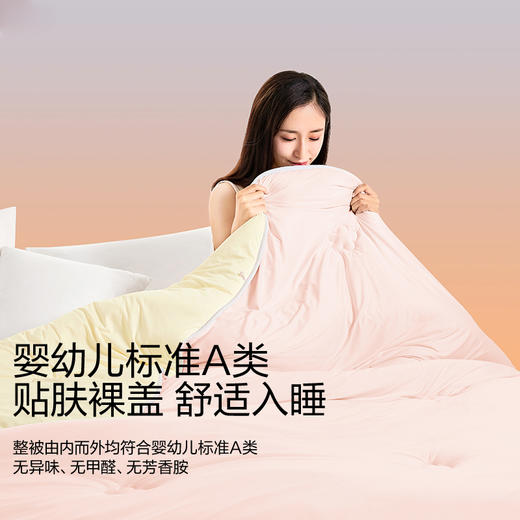 LOVO乐蜗XS 轻·暖 抗菌纤柔棉花蓬蓬春秋被 (1150g) 粉色 220×240cm 商品图1