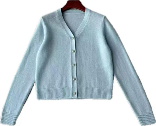 羊绒蜜蜂刺绣背心+开衫。 商品图3