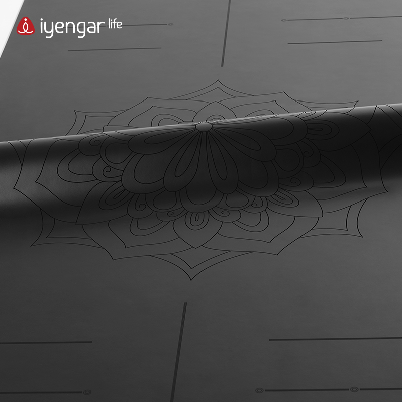 艾扬格 life A3101超大加宽天然橡胶瑜伽垫  矩阵条纹防滑工艺-超强抓地 稳固防滑 更大空间自由伸展 尺寸：2030*890mm